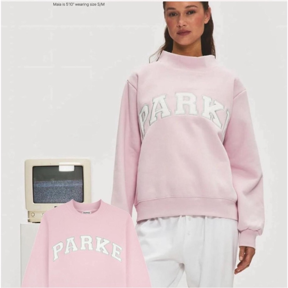 PARKE Sprinkle Pink Mockneck Fleece Small/Medium